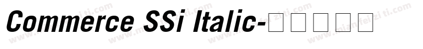 Commerce SSi Italic字体转换